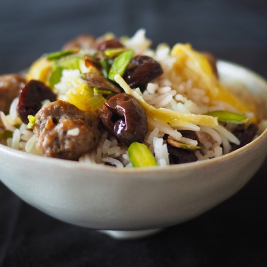 Persian Rice with Sour Cherries