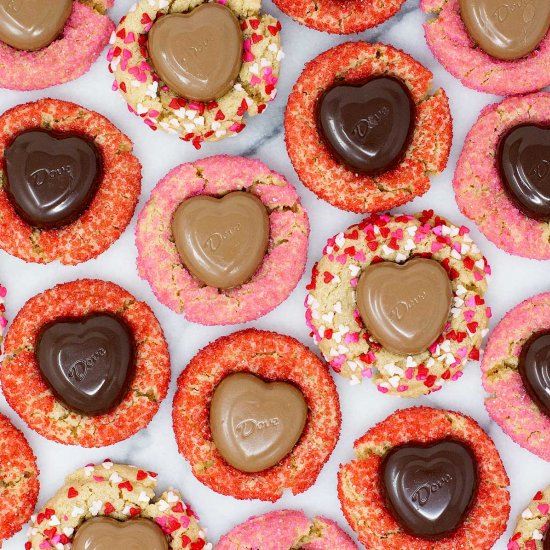 Valentine Peanut Butter Blossoms