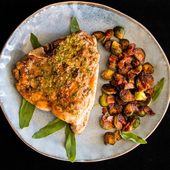 Pork Chops w/ Fennel, Sage & Garlic