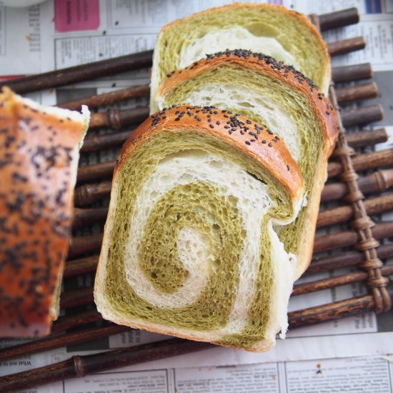 Matcha Swirl Bread