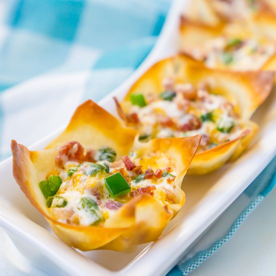 EASY BACON JALAPENO POPPER WONTON