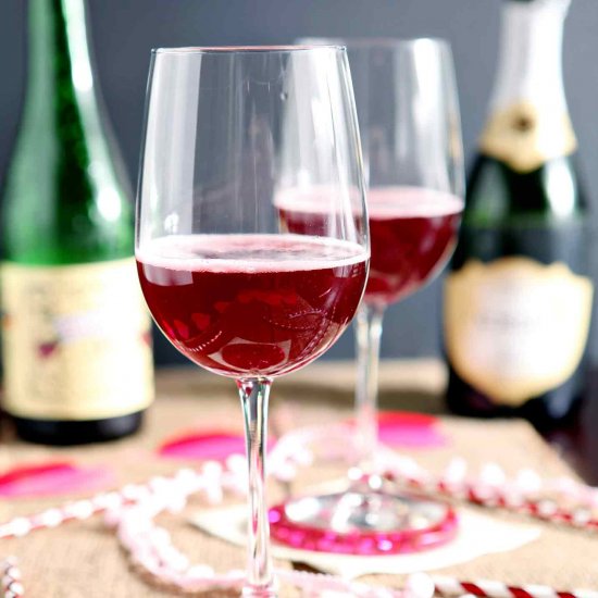 Framboise Champagne Cocktail