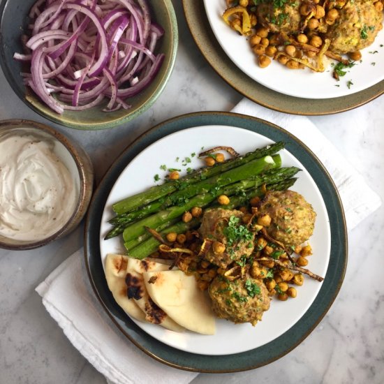 Sheet-Pan Meatballs & Chickpeas