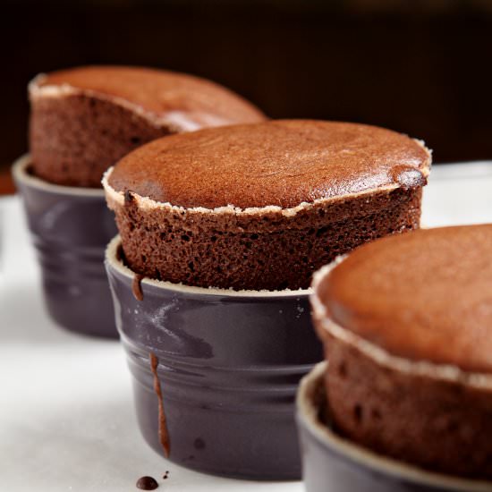 Dark Chocolate Soufflés