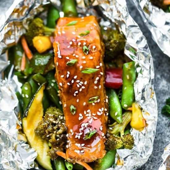 Teriyaki Salmon Foil Packets