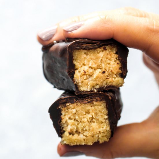 Salted Caramel Coconut Candy Bars