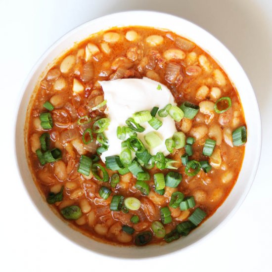 Healthy White Bean Chorizo Soup