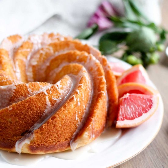 Grapefruit Yogurt Bundt Cake