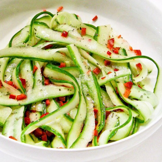 Cucumber ribbon salad