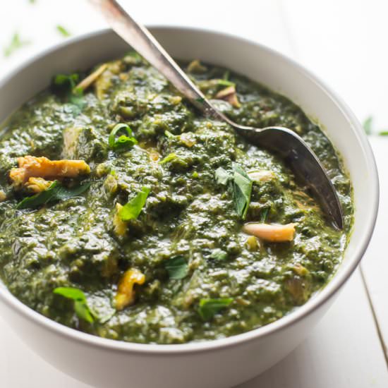 whole30 Indian saag chicken