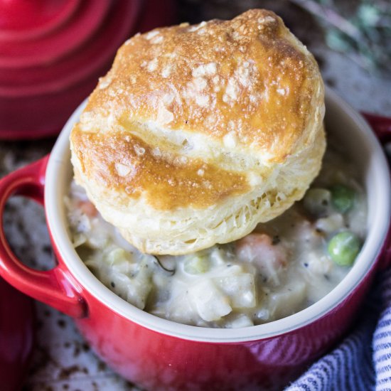 Chicken Pot Pie with Camembert