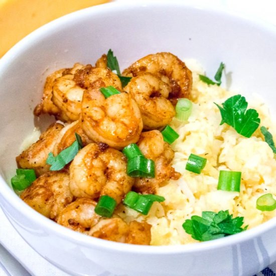 Cajun Shrimp & Cauliflower Grits