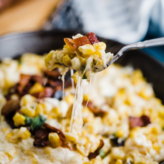 Poblano & Bacon Street Corn Skillet