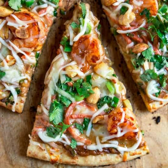 Amazing Thai Shrimp Pizza