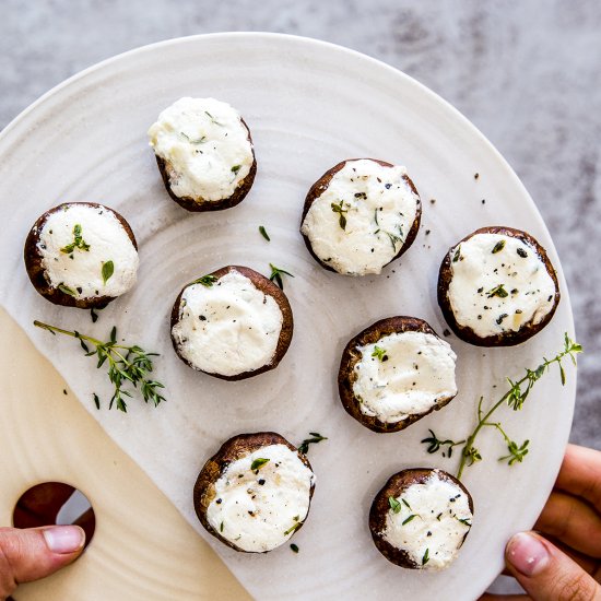 Goat Cheese Stuffed Mushrooms