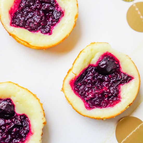 Mini Berry Oreo Cheesecakes