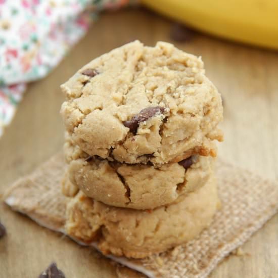 Peanut Butter Banana Chip Cookies