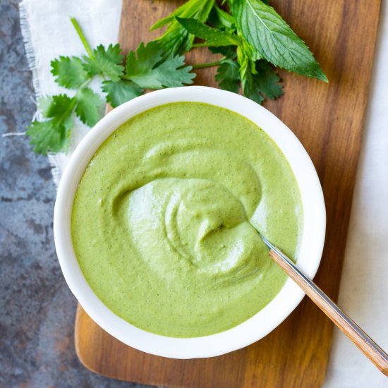 Cashew Tahini Herb Sauce (Vegan)