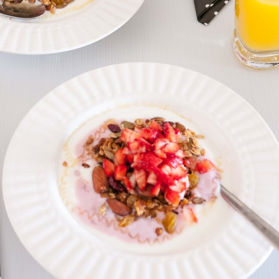 Breakfast Yogurt Parfait for two