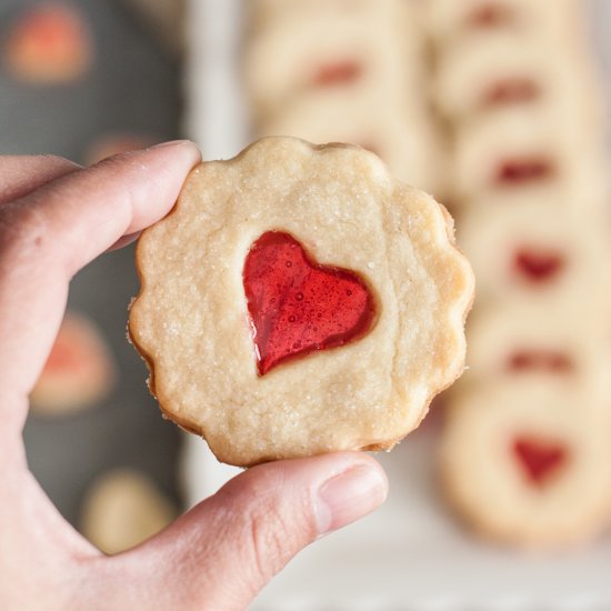 Stained Glass Shortbread Cookies