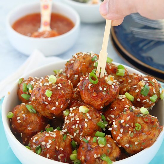 Baked Teriyaki Chicken Meatballs