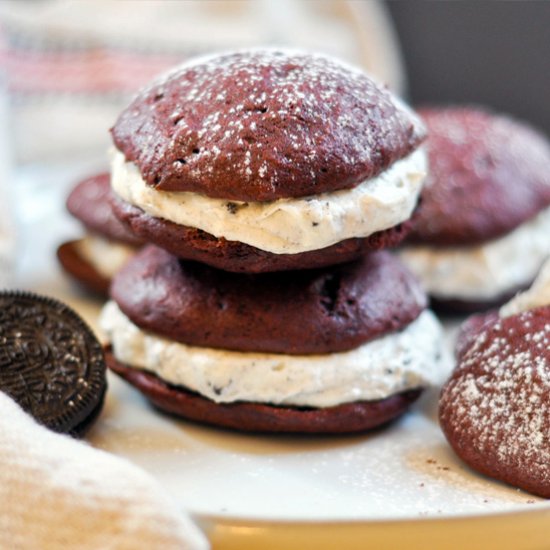 Red Velvet Whoopie Pies