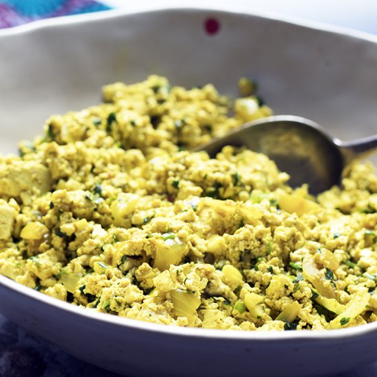 Masala spiced scrambled tofu