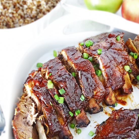 Sweet BBQ Pork Ribs in Slow Cooker