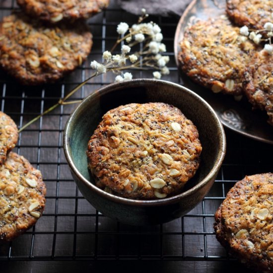 chia seed & cacao nibs oats cookies