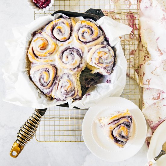 ube cinnamon rolls