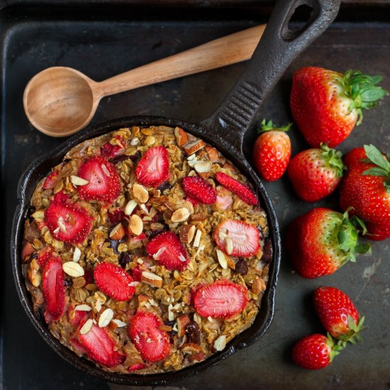 Strawberry’n Cream Baked Oatmeal