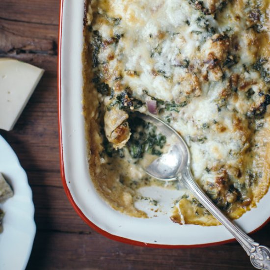 Spinach Goat Gnocchi Gratin