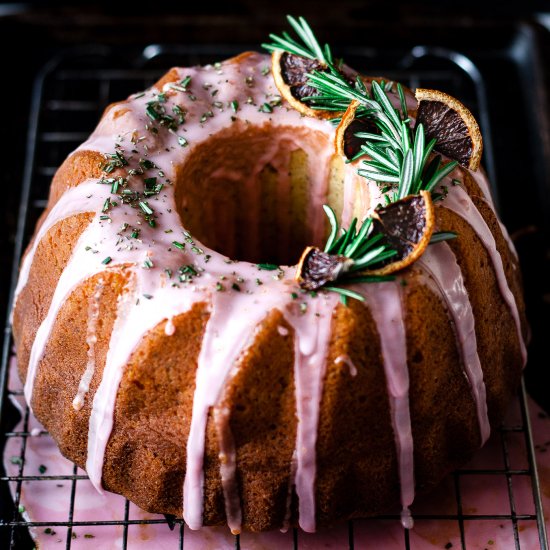 BLOOD ORANGE ROSEMARY BUNDT CAKE