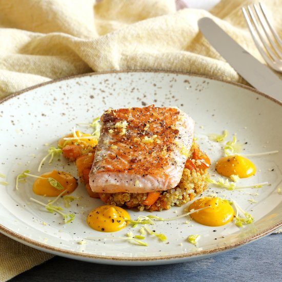 Sous Vide Salmon & Duo of Hokkaido