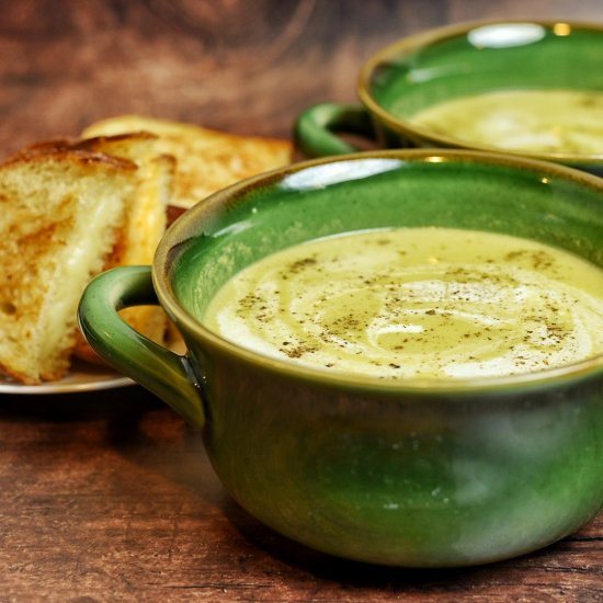 Creamy Black Truffle Asparagus Soup