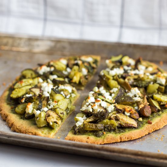 Gluten Free Pesto Pizza