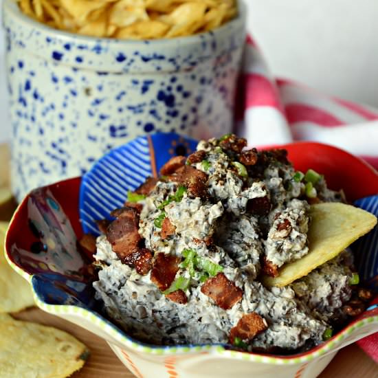 Bacon, Bourbon, Mushroom Dip