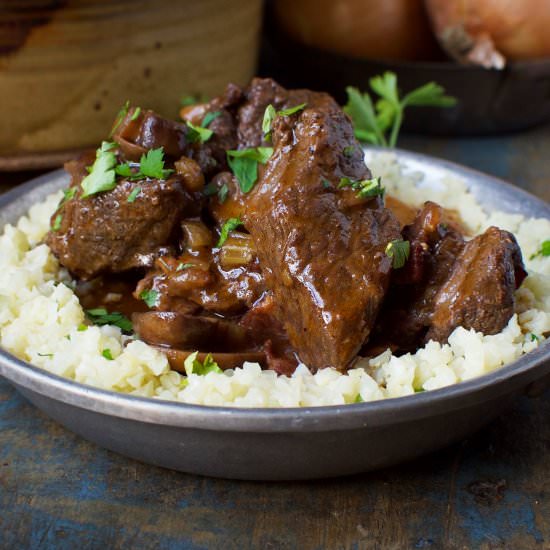 Low-Carb Beef Bourguignon Stew