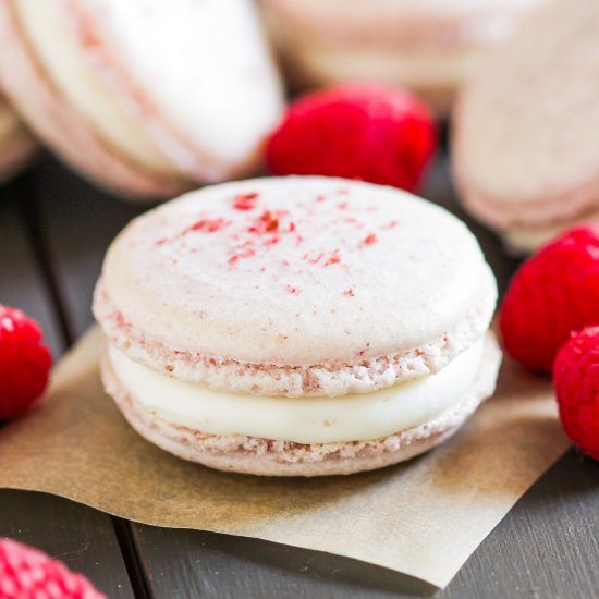 Gluten Free Raspberry Macarons