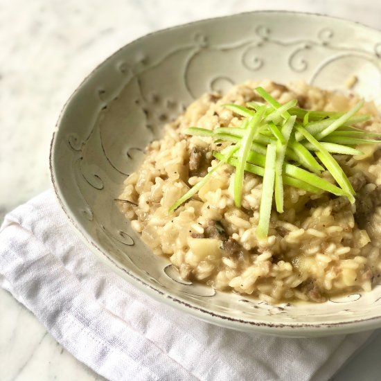 Sausage and Green Apple Risotto