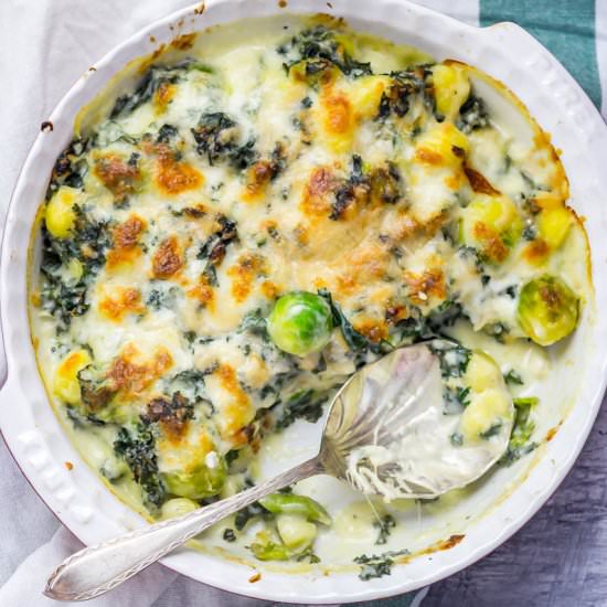 Cheesy Baked Gnocchi with Kale