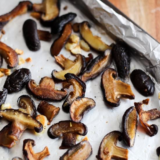 Garlicky Roasted Shiitake Mushrooms