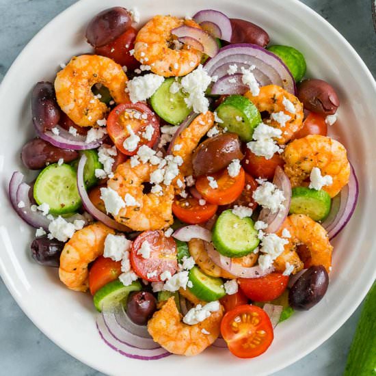 20 Minute Greek Shrimp Salad