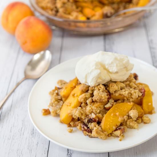 Peach Pecan Crumble