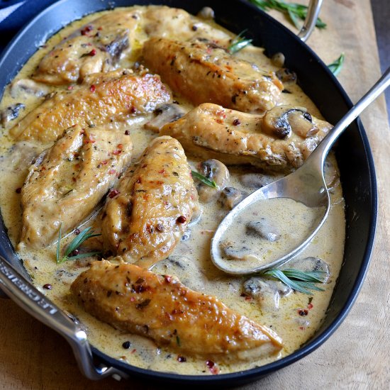 Tarragon cream chicken casserole