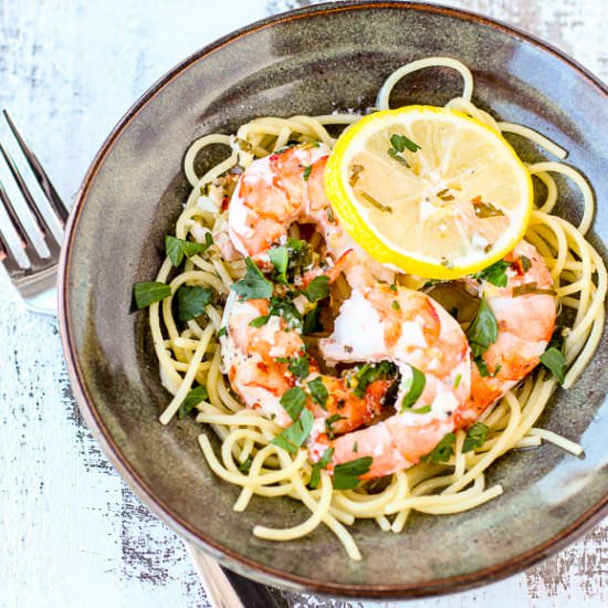 Shrimp Scampi in Parchment