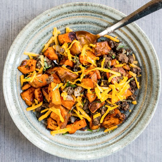 Sweet Potato and Rosemary Hash