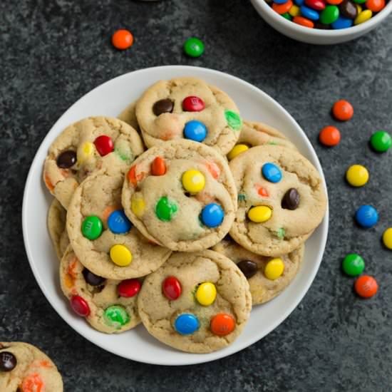 Chewy M&M Cookies