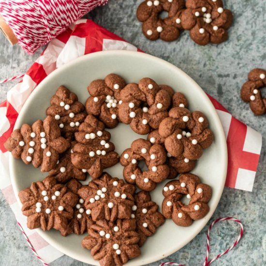 Chocolate Spritz Cookies