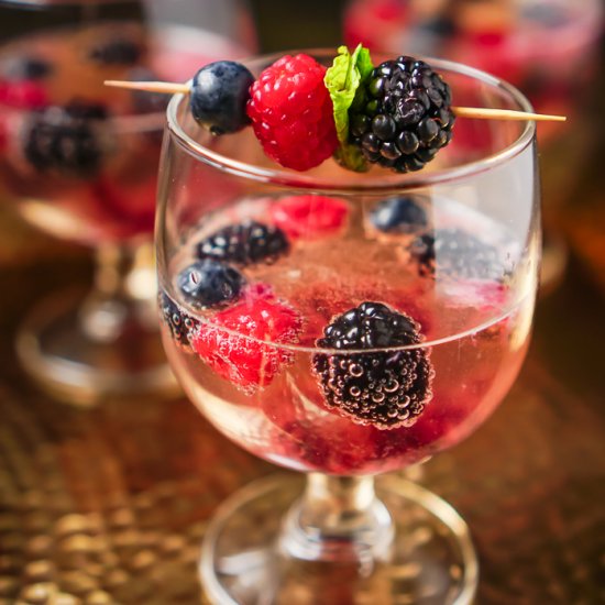 Berry Champagne Cocktail